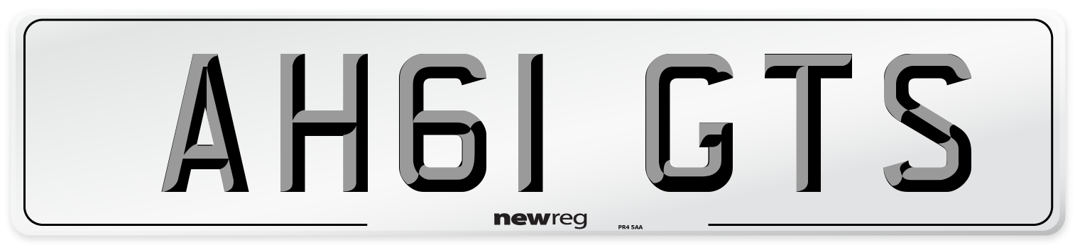 AH61 GTS Number Plate from New Reg